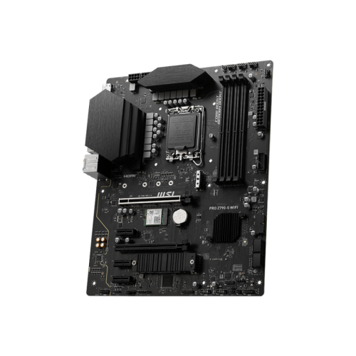 Материнская плата MB MSI INTEL Z790 s1700, 4xDDR5(256GB), HDMI 1.4/DP, 1xPCIe 5.0x16, 1xPCIe 3.0x16, 3xPCIe 3.0, 1xLAN (2.5GbE), Wi-Fi, BT, 4xSATA 6Gb/s, 2xM.2, 1xUSB-C, 4xUSB 3.2, 2xUSB 2.0, ATX