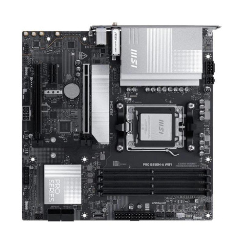 Материнская плата MSI PRO B850M-A WIFI SocketAM5 AMD B850 4xDDR5 mATX AC`97 8ch(7.1) 5Gigabit RAID+HDMI+DP