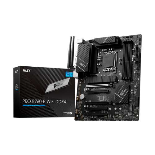 Материнская плата MB MSI INTEL B760 s1700, 4xDDR4(128GB), HDMI 2.1/DP, 2xPCIe 4.0x16, 3xPCIe 3.0x16, 1xLAN (2.5GbE), Wi-Fi, BT, 4xSATA 6Gb/s, 2xM.2, 1xUSB-C, 2xUSB 3.2, 4xUSB 2.0, 1xPS/2, ATX