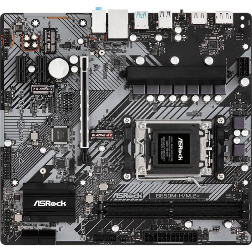 Материнская плата Asrock B650M-H/M.2+ SocketAM5 AMD B650 2xDDR5 mATX AC`97 8ch(7.1) GbLAN RAID+HDMI+DP [B650M-H/M.2+]
