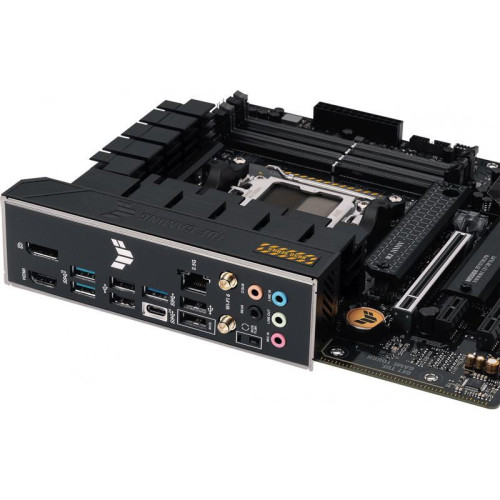 Материнская плата ASUS TUF GAMING B650M-PLUS WIFI SocketAM5 AMD B650 4xDDR5 mATX AC`97 8ch(7.1) 2.5Gg RAID+HDMI+DP [TUF GAMING B650M-PLUS WIFI]