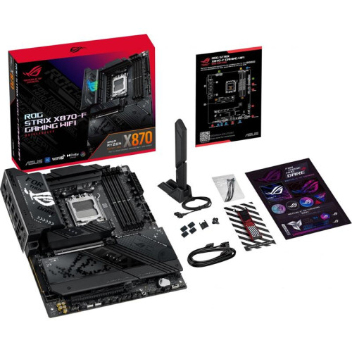 Материнская плата ASUS ROG STRIX X870-F GAMING WIFI SocketAM5 AMD X870 4xDDR5 ATX AC`97 8ch(7.1) 2.5Gg RAID+HDMI+DP [ROG STRIX X870-F GAMING WIFI]
