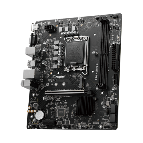 Материнская плата MB MSI INTEL H610 s1700, 2xDDR5(96GB), D-SUB/HDMI 1.4, 1xPCIe 4.0x16, 1xPCIe 3.0, 1xLAN, 4xSATA 6Gb/s, 1xM.2, 2xUSB 3.2, 4xUSB 2.0, 1xPS/2, mATX