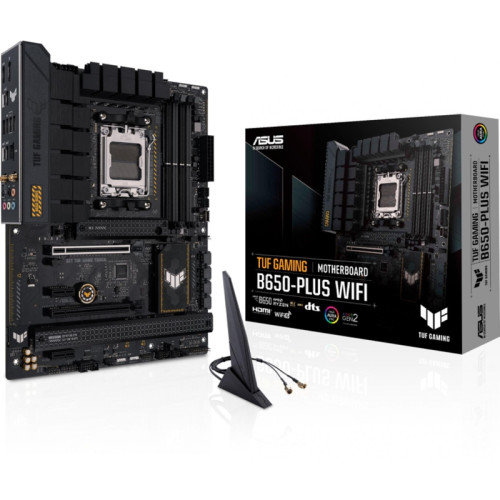 Материнская плата ASUS TUF GAMING B650-PLUS WIFI SocketAM5 AMD B650 4xDDR5 ATX AC`97 8ch(7.1) 2.5Gg RAID+HDMI+DP [TUF GAMING B650-PLUS WIFI]