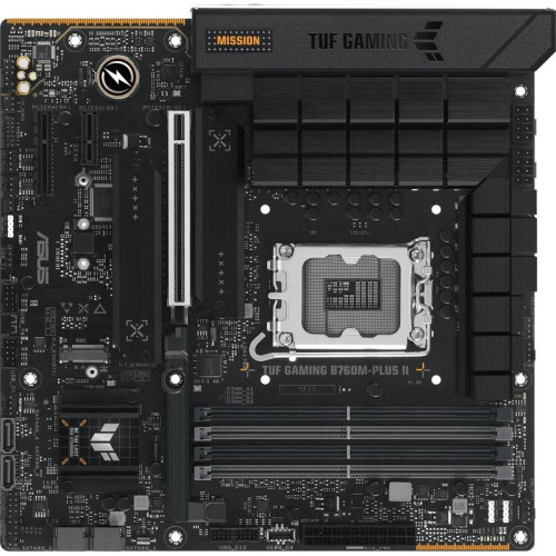 Материнская плата ASUS TUF GAMING B760M-PLUS II Soc-1700 Intel B760 4xDDR5 mATX AC`97 8ch(7.1) 2.5Gg RAID+HDMI+DP [TUF GAMING B760M-PLUS II]