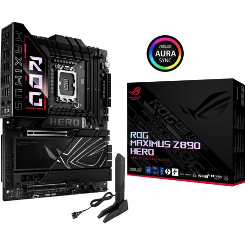 Материнская плата Asus ROG MAXIMUS Z890 HERO Soc-1851 Intel Z890 4xDDR5 ATX AC`97 8ch(7.1) 5Gigabit + 2.5Gigabit Ethernet RAID+HDMI