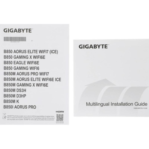Материнская плата Gigabyte B850M GAMING X WF6E SocketAM5 AMD B850 4xDDR5 mATX AC`97 8ch(7.1) 2.5Gg RAID+HDMI [B850M GAMING X WF6E]