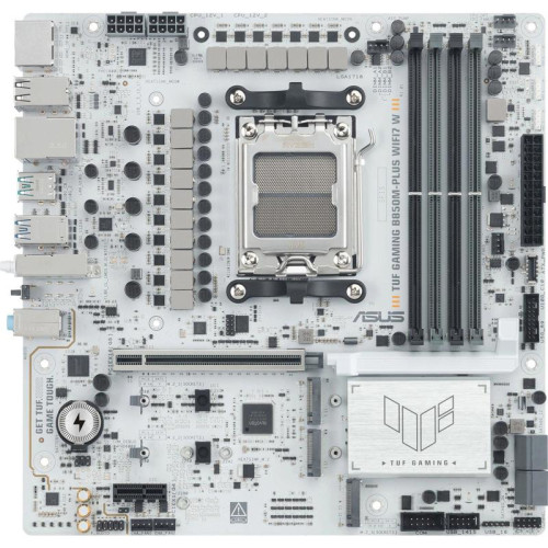 Материнская плата Asus TUF GAMING B850M-PLUS WIFI7 W SocketAM5 AMD B850 4xDDR5 mATX AC`97 8ch(7.1) 2.5Gg RAID+HDMI+DP