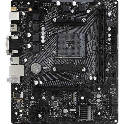 Материнская плата Asrock B550M-HDV Soc-AM4 AMD B550 2xDDR4 mATX AC`97 8ch(7.1) GbLAN RAID+VGA+DVI+HDMI [B550M-HDV]