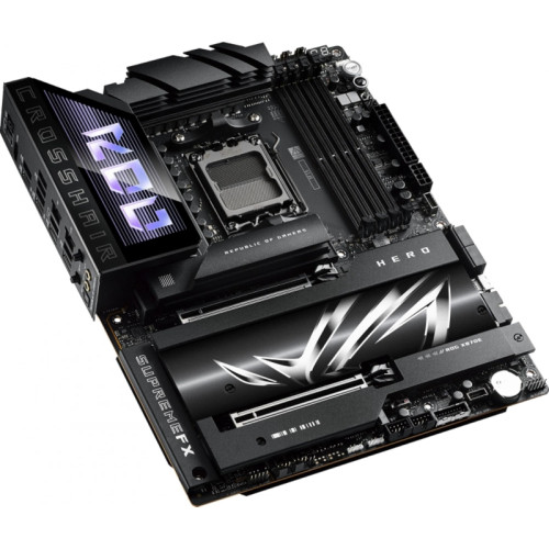 Материнская плата ASUS ROG CROSSHAIR X870E HERO SocketAM5 AMD X870 4xDDR5 ATX AC`97 8ch(7.1) 5Gigabit + 2.5Gigabit Ethernet RAID+HDMI [ROG CROSSHAIR X870E HERO]