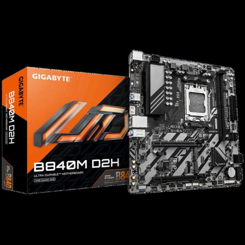 Материнская плата Gigabyte B840M D2H SocketAM5 AMD B840 2xDDR5 mATX AC`97 8ch(7.1) 2.5Gg RAID+HDMI
