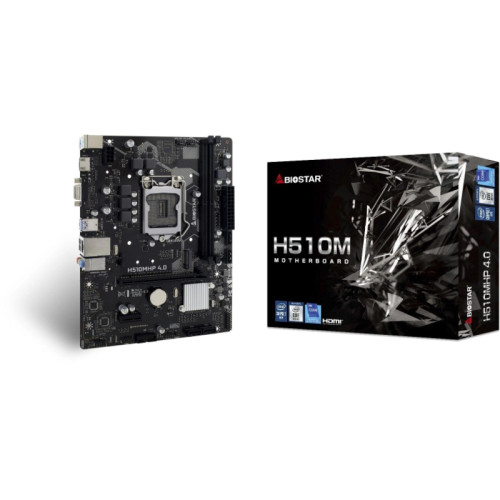 Материнская плата Biostar H510MHP 4.0 Soc-1200 Intel H470 2xDDR4 mATX AC`97 8ch(7.1) GbLAN+VGA+HDMI [H510MHP 4.0]