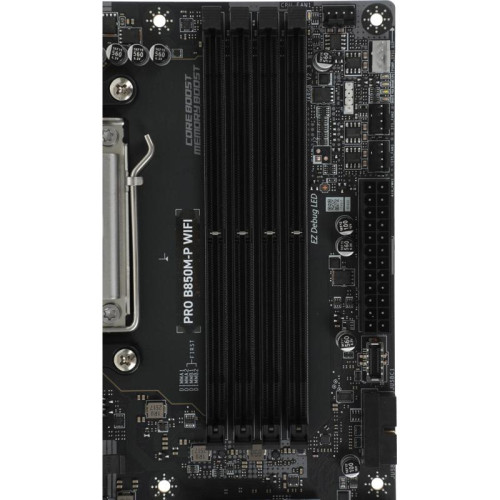 Материнская плата MSI PRO B850M-P WIFI B850, AM5, 4*DDR5, 4*PCIEx16, 3*M.2, 3*TypeC, 1*USB3.2Gen2, 5*USB3.2Gen1, 8*USB2.0, 4*SATA3.0, 5G, HDMI, ATX, RTL