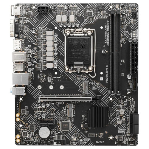 Материнская плата MB MSI INTEL H610 s1700, 2xDDR5(96GB), D-SUB/HDMI 2.1/DP, 1xPCIe 4.0x16, 1xPCIe 3.0, 1xLAN, 4xSATA 6Gb/s, 1xM.2, 1xM.2 E key, 2xUSB 3.2, 4xUSB 2.0, 1xPS/2, mATX