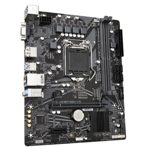 Материнская плата Gigabyte H510M S2H V3 2.0 Soc-1200 Intel Q470 2xDDR4 mATX AC`97 8ch(7.1) GbLAN+VGA+HDMI+DP