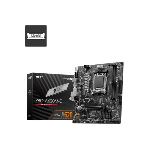 Материнская плата MB MSI AMD A620 sAM5, 2xDDR5(96GB), D-SUB/HDMI 2.1, 1xPCIe 4.0x16, 1xPCIe 3.0, 1xLAN, 4xSATA 6Gb/s, 1xM.2, 4xUSB 3.2, 2xUSB 2.0, 2xPS/2, mATX