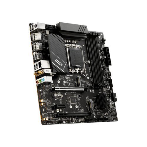 Материнская плата/ MB MSI INTEL B760 s1700, 4xDDR5(256GB), 2xHDMI 2.1/2xDP, 2xPCIe 4.0x16, 1xPCIe 3.0, 1xLAN (2.5GbE), Wi-Fi, BT, 4xSATA 6Gb/s, 2xM.2, 4xUSB 3.2, 2xUSB 2.0, 1xPS/2, mATX