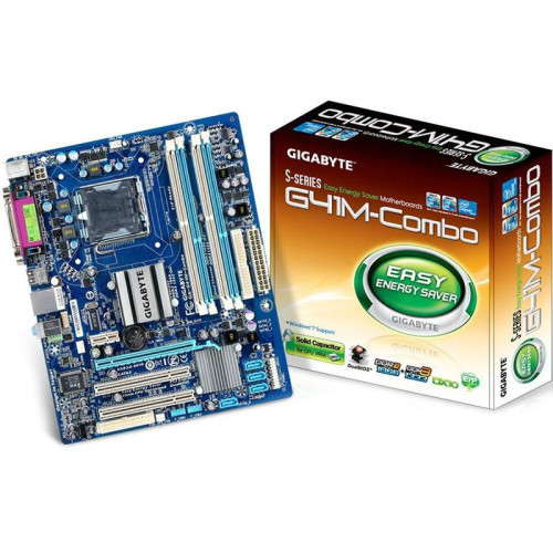 Материнская плата Gigabyte GA-G41M-COMBO-GQ, Socket 775, IntelG41+ICH7, 2xDDR3-1066+2xDDR2-1066, D-SUB, 1xPCI-Ex16, 1xPCI-Ex1, 2xPCI, 4xSATA2, 1xIDE, 6 Ch Audio, GLan, (4+4)xUSB2.0, COM, LPT, 2xPS/2, mATX, BOX {10}