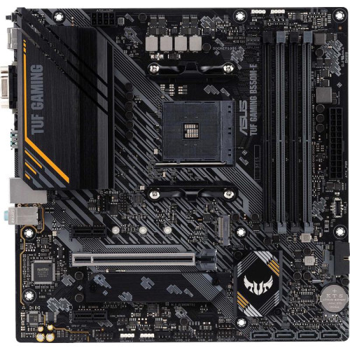 Материнская плата ASUS TUF GAMING B550M-E Soc-AM4 AMD B550 4xDDR4 mATX AC`97 8ch(7.1) GbLAN RAID+VGA+HDMI+DP [TUF GAMING B550M-E]