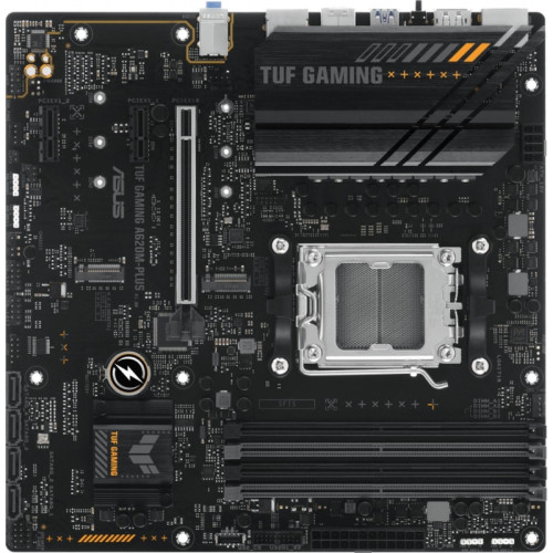 Материнская плата ASUS TUF GAMING A620M-PLUS SocketAM5 AMD A620 4xDDR5 mATX AC`97 8ch(7.1) 2.5Gg RAID+HDMI+DP [TUF GAMING A620M-PLUS]