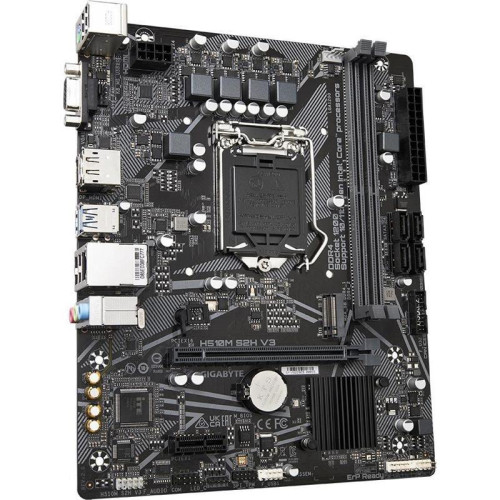 Материнская плата Gigabyte H510M S2H V3 2.0 Soc-1200 Intel Q470 2xDDR4 mATX AC`97 8ch(7.1) GbLAN+VGA+HDMI+DP