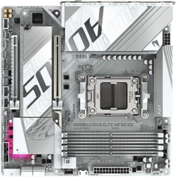 Материнская плата Gigabyte B850M A ELT WF6E ICE SocketAM5 AMD B850 4xDDR5 mATX AC`97 8ch(7.1) 2.5Gg RAID+HDMI [B850M A ELT WF6E ICE]