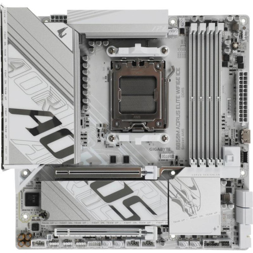 Материнская плата Gigabyte B850M A ELT WF6E ICE SocketAM5 AMD B850 4xDDR5 mATX AC`97 8ch(7.1) 2.5Gg RAID+HDMI [B850M A ELT WF6E ICE]