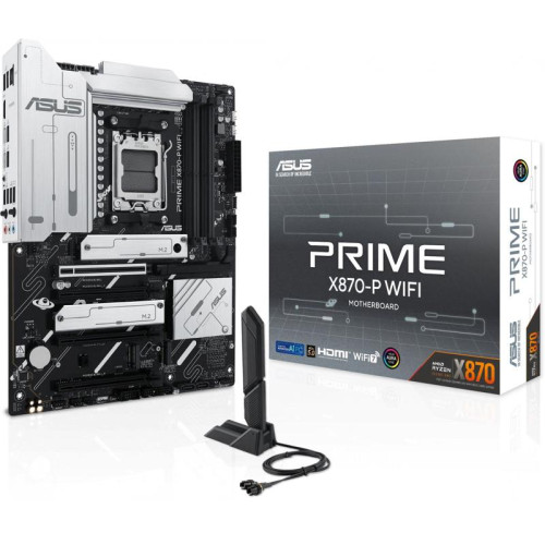 Материнская плата ASUS PRIME X870-P WIFI SocketAM5 AMD X870 4xDDR5 ATX AC`97 8ch(7.1) 2.5Gg RAID+HDMI [PRIME X870-P WIFI]