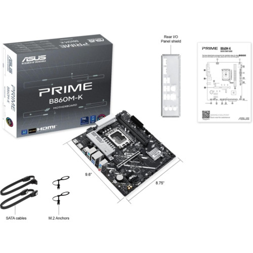 Материнская плата Asus PRIME B860M-K Soc-1851 Intel B860 2xDDR5 mATX AC`97 8ch(7.1) 2.5Gg RAID+HDMI+DP Материнская плата Asus PRIME B860M-K Soc-1851 Intel B860 2xDDR5 mATX AC`97 8ch(7.1) 2.5Gg RAID+HDMI+DP