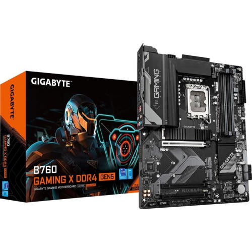 Материнская плата Gigabyte B760 GAMING X D4 GEN5 Soc-1700 Intel B760 4xDDR4 ATX AC`97 8ch(7.1) 2.5Gg RAID+HDMI+DP