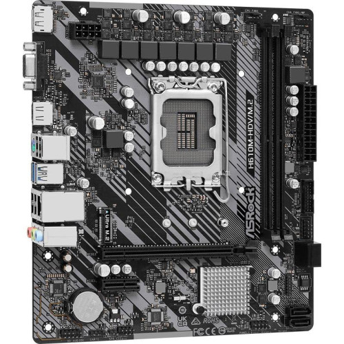 Материнская плата Asrock H610M-HDV/M.2 R2.0 Soc-1700 Intel H610 2xDDR4 mATX AC`97 8ch(7.1) GbLAN+VGA+HDMI+DP [H610M-HDV/M.2 R2.0]