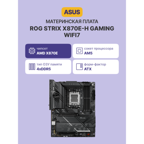 Материнская плата/ ROG STRIX X870E-H GAMING WIFI7