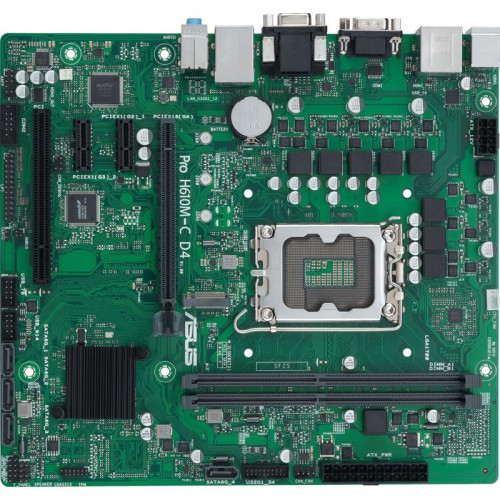 Материнская плата ASUS PRO H610M-C D4-CSM Soc-1700 Intel H610 2xDDR4 mATX AC`97 8ch(7.1) GbLAN+VGA+HDMI+DP [PRO H610M-C D4-CSM]