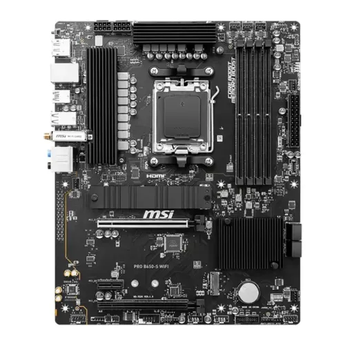 Материнская плата MB MSI AMD B650 sAM5, 4xDDR5(256GB), HDMI 2.1/DP, 2xPCIe 4.0x16, 1xPCIe 3.0, 1xLAN (2.5GbE), Wi-Fi, BT, 4xSATA 6Gb/s, 2xM.2, 1xUSB-C, 7xUSB 3.2, ATX
