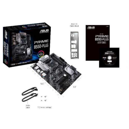 Материнская плата ASUS PRIME B550-PLUS Soc-AM4 AMD B550 4xDDR4 ATX AC`97 8ch(7.1) GbLAN RAID+HDMI+DP [PRIME B550-PLUS]