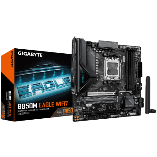 Материнская плата Gigabyte B850M EAGLE WF7 Socket AM5 AMD B850 4xDDR5 mATX AC`97 8ch(7.1) 2.5Gg RAID+HDMI+DP