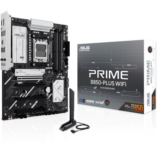 Материнская плата Asus PRIME B850-PLUS WIFI SocketAM5 AMD B850 4xDDR5 ATX AC`97 8ch(7.1) 2.5Gg RAID+HDMI+DP