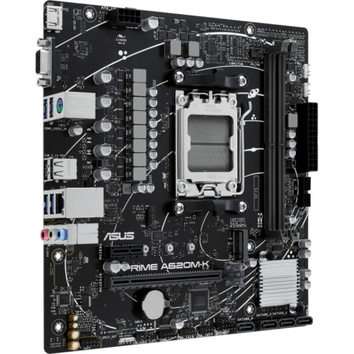 Материнская плата ASUS PRIME A620M-K SocketAM5 AMD A620 2xDDR5 mATX AC`97 8ch(7.1) GbLAN RAID+VGA+HDMI [PRIME A620M-K]