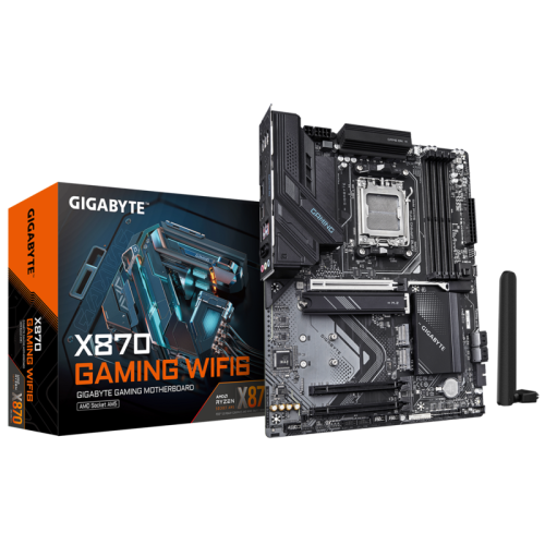 Материнская плата/ X870 GAMING WIFI6, Socket AM5, AMD X870, 4xDDR5-5200, HDMI, 3xPCI-Ex16, 4xSATA3(RAID 0/1/10), 3xM.2, 8 Ch Audio, 1x2,5GLan, WIFI, (4+4)xUSB2.0, (4+2)xUSB3.2, (2+1)xUSB Type-C™, ATX, RTL