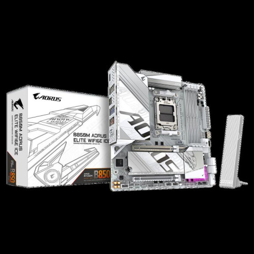 Материнская плата Gigabyte B850M AORUS ELITE WIFI6E ICE, RTL