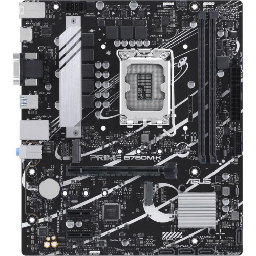 Материнская плата ASUS PRIME B760M-K Soc-1700 Intel B760 2xDDR5 mATX AC`97 8ch(7.1) GbLAN RAID+VGA+HDMI [PRIME B760M-K]