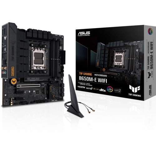 Материнская плата ASUS TUF GAMING B650M-E WIFI SocketAM5 AMD B650 4xDDR5 mATX AC`97 8ch(7.1) 2.5Gg RAID+HDMI+DP [TUF GAMING B650M-E WIFI]