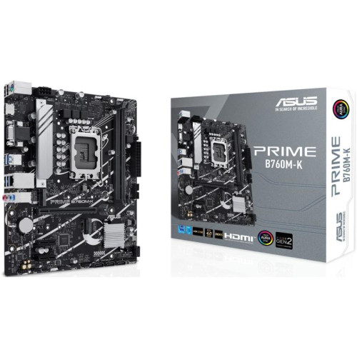 Материнская плата ASUS PRIME B760M-K Soc-1700 Intel B760 2xDDR5 mATX AC`97 8ch(7.1) GbLAN RAID+VGA+HDMI [PRIME B760M-K]