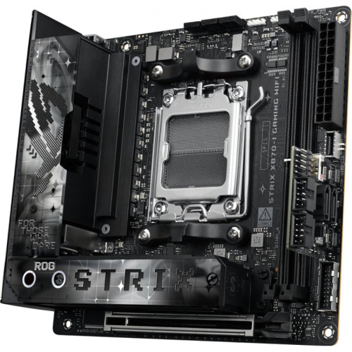 Материнская плата Asus ROG STRIX X870-I GAMING WIFI SocketAM5 AMD X870 2xDDR5 mini-ITX AC`97 8ch(7.1) 2.5Gg RAID+HDMI Материнская плата Asus ROG STRIX X870-I GAMING WIFI SocketAM5 AMD X870 2xDDR5 mini-ITX AC`97 8ch(7.1) 2.5Gg RAID+HDMI