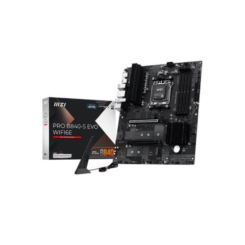 Материнская плата MSI PRO B840-S EVO WIFI6E Socket AM5 AMD B840 4xDDR5 ATX AC`97 8ch(7.1) 2.5Gg RAID+HDMI