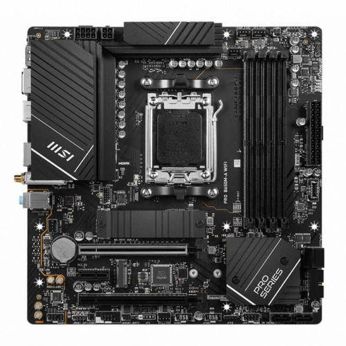 Материнская плата MSI Bad Pack PRO B650M-A WIFI B650, AM5, 4*DDR5, 2*PCIEx16, 1*PCIEx1, 2*M.2, 1*TypeC, 4*USB3.2Gen2, 6*USB3.2Gen1, 4*USB2.0, 4*SATA3.0, 2.5G, DP, HDMI, M-ATX, RTL