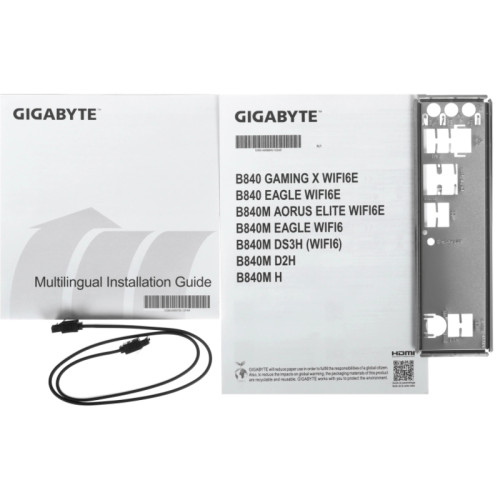 Материнская плата Gigabyte B840M H, RTL Материнская плата Gigabyte B840M H, RTL