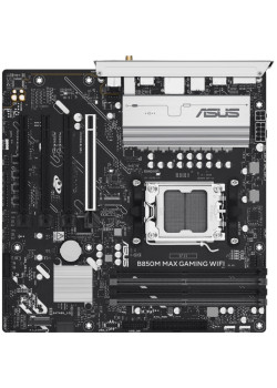 Материнская плата Asus B850M MAX GAMING WIFI SocketAM5 AMD B850 4xDDR5 mATX AC`97 8ch(7.1) GbLAN RAID+HDMI+DP