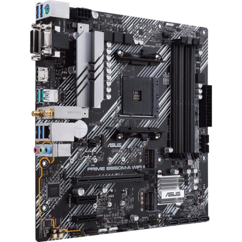 Материнская плата ASUS PRIME B550M-A WIFI II Soc-AM4 AMD B550 4xDDR4 mATX AC`97 8ch(7.1) GbLAN RAID+VGA+DVI+HDMI [PRIME B550M-A WIFI II]