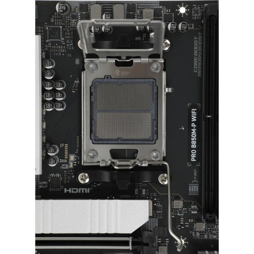 Материнская плата MSI PRO B850M-P WIFI B850, AM5, 4*DDR5, 4*PCIEx16, 3*M.2, 3*TypeC, 1*USB3.2Gen2, 5*USB3.2Gen1, 8*USB2.0, 4*SATA3.0, 5G, HDMI, ATX, RTL